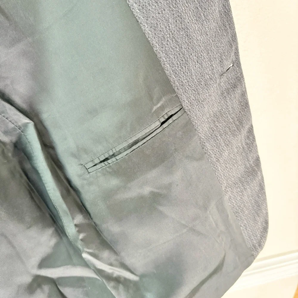 Vintage Yves St Laurent Gray Pure Wool Blazer